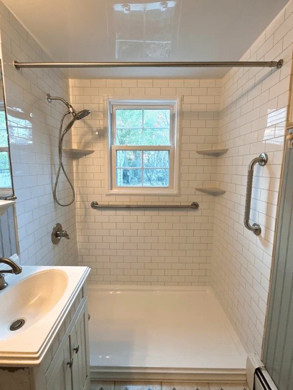 After shower renovation - Tub-To-Shower Conversion