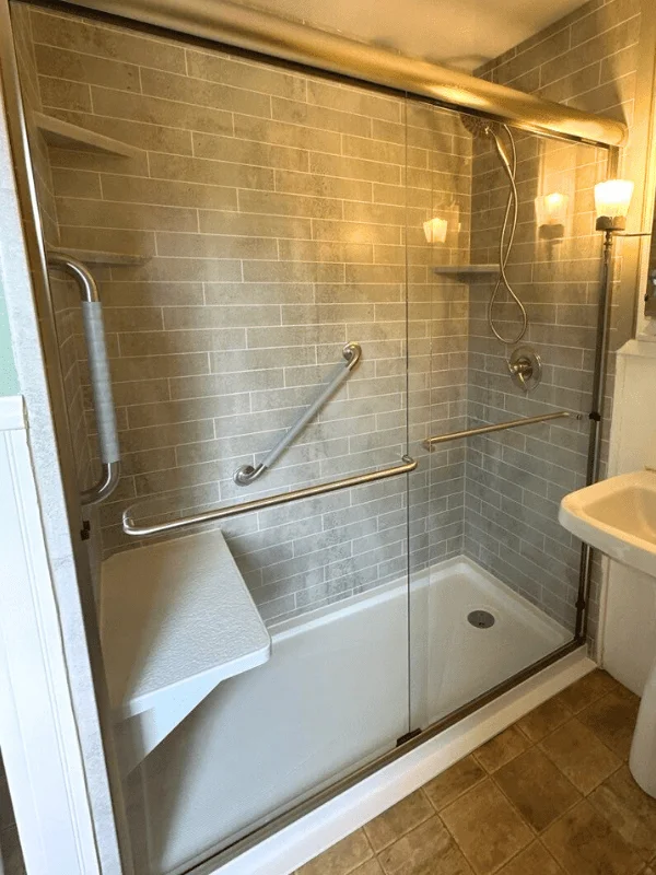 After shower renovation - Tub-To-Shower Conversion
