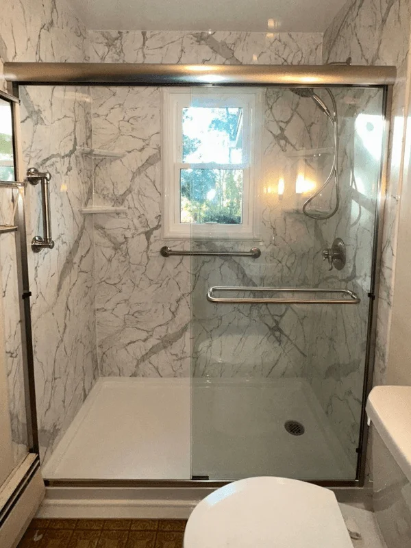 After shower renovation - Tub-To-Shower Conversion