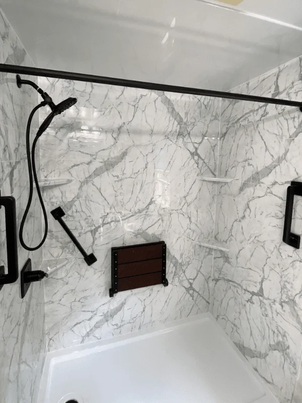 After shower renovation - Tub-To-Shower Conversion