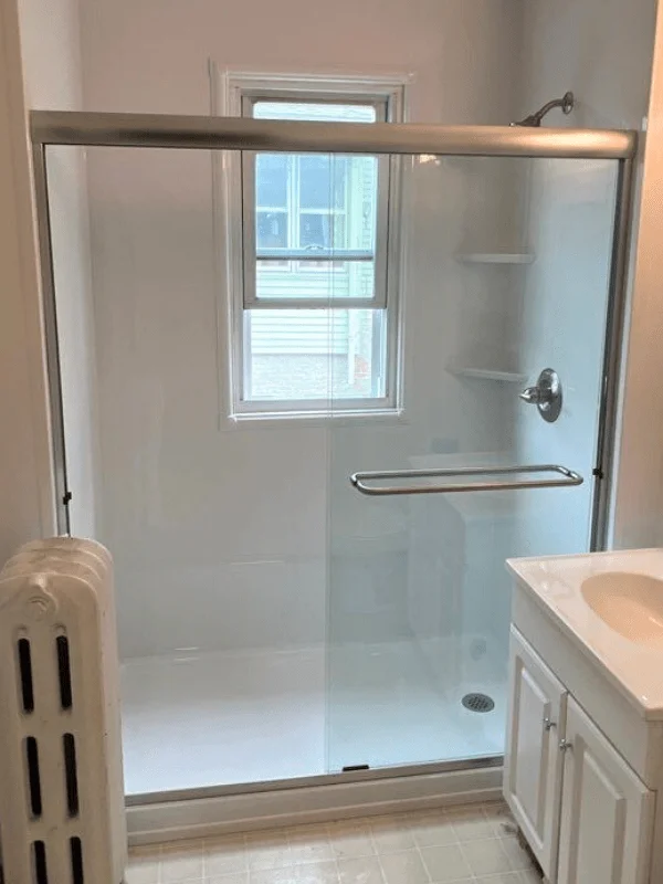 After shower renovation - Tub-To-Shower Conversion