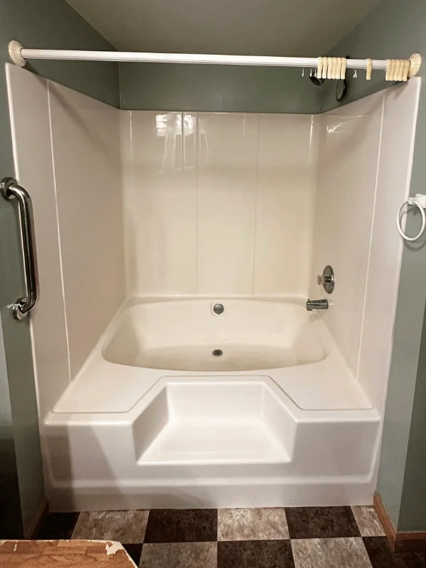 Before shower renovation - Jacuzzi Tub-to-Shower Conversion