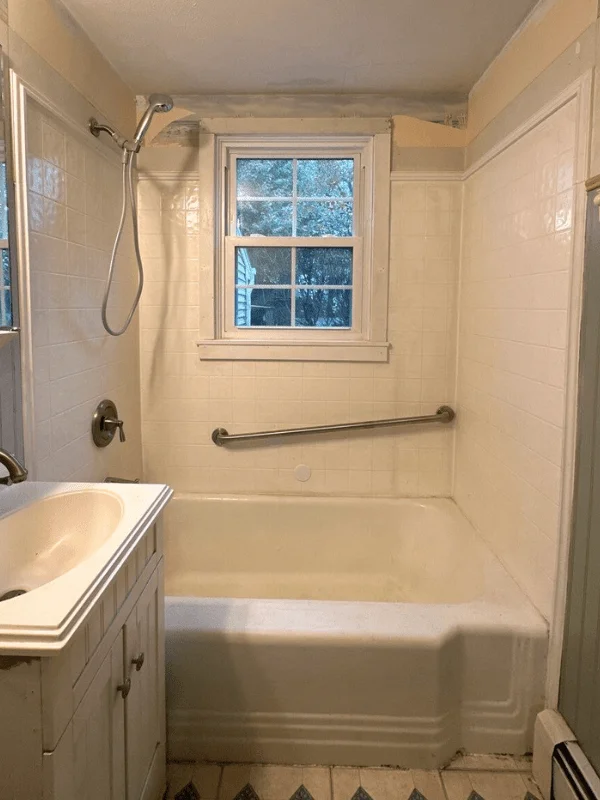 Before shower renovation - Tub-To-Shower Conversion