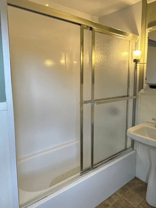 Before shower renovation - Tub-To-Shower Conversion
