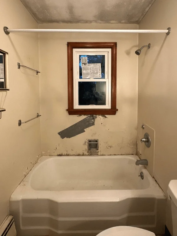 Before shower renovation - Tub-To-Shower Conversion
