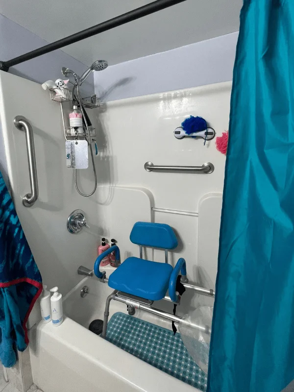 Before shower renovation - Tub-To-Shower Conversion